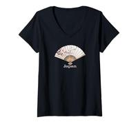 Women's Japan Travel Fan Cherry Blossom Tops, Tees & Accessories V-Neck T-Shirt