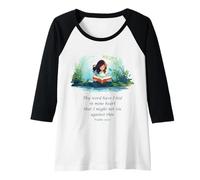 Womens Japanese Christian Anime - Psalms 119:11 Thy Word Have I Hid Raglan Baseball Tee