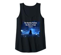 Womens Japanese Christian Anime - Psalms 19:1 The Heavens Declare Tank Top