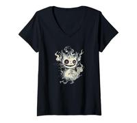 Womens Japanese Ghost Costume for Yokai Lovers V-Neck T-Shirt