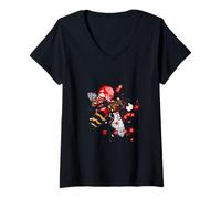 Women's Japanese Giant Hornet Nipon Cherry Blossom Hornets V-Neck T-Shirt