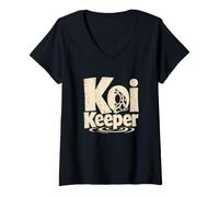 Women's Japanese Koi Fish Keeper V-Neck T-Shirt
