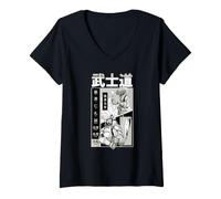 Women's Japanese Samurai Swordsman Bushido Katana Ancient Warrior V-Neck T-Shirt