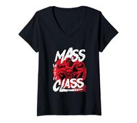 Women's Japanese Sumo Wrestling Mass with Class Sumo Wrestler V-Neck T-Shirt