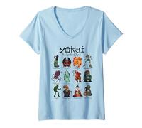 Womens Japanese Yokai V-Neck T-Shirt