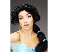 Womens Jasmine Style Black Desert Princess Wig