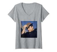 Womens Jason Alexander Seinfeld George Costanza by Michael Grecco V-Neck T-Shirt