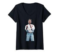 Womens Jason Donovan Neighbours Actor Pop Star Royal Variety V-Neck T-Shirt