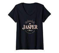 Womens Jasper Canada | Jasper National Park Alberta Modern V-Neck T-Shirt