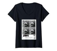 Womens Jaws 2025 Don't Go in The Water Classic V-Neck T-Shirt