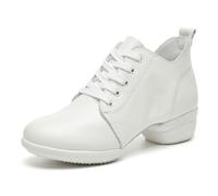Women's Jazz Dancing Boots Ballroom Athletic Walking Shoes Ladies Girls Fashion Dancer Sport Sneakers,White,6.5 UK