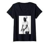 Womens Jazz Gospel Singer Nina Simone Duffy Archive Photography V-Neck T-Shirt