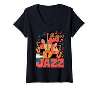 Women's Jazz Orchestra Musician Jazz Music V-Neck T-Shirt