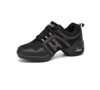 Women's Jazz Shoes Lace-up Sneakers Comfortable Split Sole Dance Trainers Lightweight Breathable Lady Platform Shoe Slip Resistant Sports Dance Practice Shoes For Jazz Latin Ballroom Casual