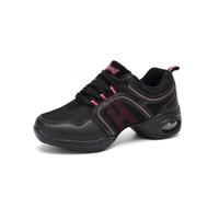 Women's Jazz Shoes Lace-up Sneakers Comfortable Split Sole Dance Trainers Lightweight Breathable Lady Platform Shoe Slip Resistant Sports Dance Practice Shoes For Jazz Latin Ballroom Casual