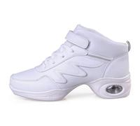 Women's Jazz Shoes Lace-up Split Sole Dance Trainers Cheerleading Training Shoes Slip Resistant Sports Dance Practice Shoes Lace Up Line Dance Shoes for Jazz Latin Ballroom Casual White