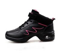 Women's Jazz Shoes Lace-up Split Sole Dance Trainers Cheerleading Training Shoes Slip Resistant Sports Dance Practice Shoes Lace Up Line Dance Shoes for Jazz Latin Ballroom Casual Black Red