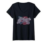 Womens JD Vance 2028 Patriotic Democrat US Flag Republican V-Neck T-Shirt