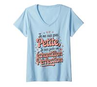 Womens Je Ne Suis Pas Petite Échantillon De Perfection Humour Femme V-Neck T-Shirt