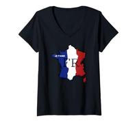 Womens Je T'Aime V-Neck T-Shirt