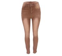 Women's Jeans High Waisted Push Up Leggings Vintage Seamless Casual Slim Fit Distressed Effect Stretch Chic Tights Sexy Leggings Temperament Streetwear Going Out Classic Trousers, brown, M