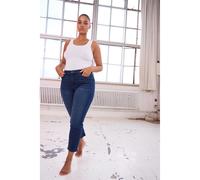 Dark Blue Cropped Jeans Straight Leg - female - ICHI - Straight Fit Jeans - Blue - W30 - Jeans W30
