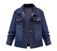 Women's Jeans Jacket For Uk Plus Size Zip Up Denim Jacket Summer Cardigans Long Casual Jackets With Pockets Distressed Denimjacket Ladies Cardigan With Pockets Lightweight Cardigans