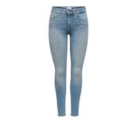 Only Blush Life Mid Waist Skinny Ankle Raw Rea1468 Jeans