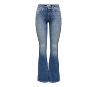 ONLY Women's Onlblush Life Mid Flared Bb Rea1319 Noos Jeans, Medium Blue (Medium Blue Denim), M