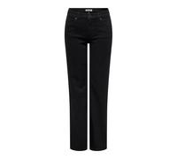 ONLY Women's Onlblush Mid Straight DNM Rea2343 Noos Jeans, Black Denim, XS / 32L