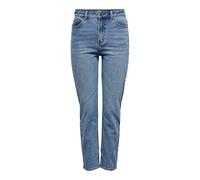 ONLY Women's Onlemily Life Hw St Ankle Mae0012 Noos Jeans, Medium Blue Denim, 28/30