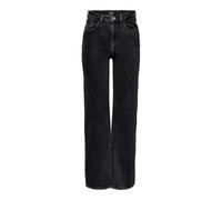 ONLY Women's ONLJUICY Life HW Wide Leg NAS244 NOOS Jeans, Black Denim/Detail:NAS244, 27 / "30