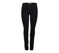 ONLY Women's Onlrain Reg Skinny Fit Jeans Skinny fit Jeans, Black, M / 34L