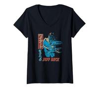 Women's Jeff Beck - Blue Wind Japan V-Neck T-Shirt, Black, Large