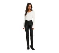 KAFFE Women's Ada Coated Jeggings Leggings, Black Deep, 14