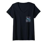 Womens JEKYLL ISLAND GA DOLPHIN LOVER COLORFUL BEACH SOUVENIR V-Neck T-Shirt