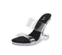 Women's Jelly Transparent PVC Wedge Mule Sandals Black