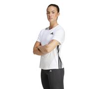 adidas Women's Train Essentials 3-Stripes Workout Shirt, White/Black, XS