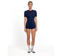 FALKE Women's Warm Round Neck W S/s Ts Functional Yarn Quick Dry 1 Piece Base Layer Top, Blue Space 6116, S