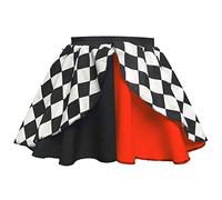 Womens Jester Harlequin Skirt Costume, Fancy Dress, Halloween, Clown, Joker