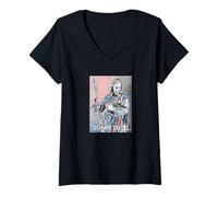 Womens Jesus as the Good Shepherd | INSPIRATIONAL CHRISTIAN PAINT V-Neck T-Shirt