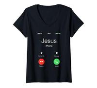 Womens Jesus Calling Religious Christian Vocation V-Neck T-Shirt
