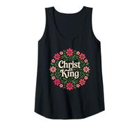 Womens Jesus Cross Christian Religious Christ Is King Women Tank Top