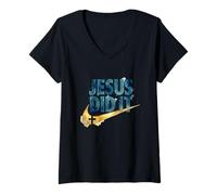 Women's Jesus Did It V-Neck T-Shirt