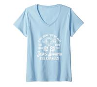 Womens Jesus Dropped The Charges God Faith Jesus V-Neck T-Shirt