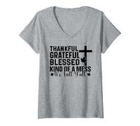 Womens Jesus God Christianity Faith Religion Bible Christ Christian V-Neck T-Shirt