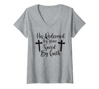 Womens Jesus God Christianity Faith Religion Bible Christ Christian V-Neck T-Shirt