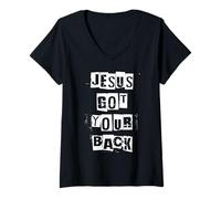 Women's Jesus Got Your Back V-Neck T-Shirt