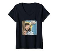Womens Jesus I Saw That Funny Faith Based Humor V-Neck T-Shirt