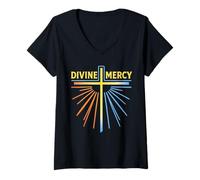 Womens Jesus I Trust In You Divine Mercy Catholic V-Neck T-Shirt